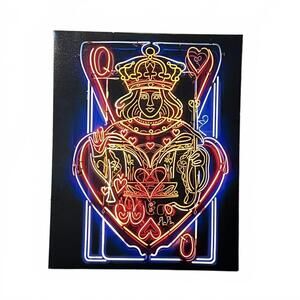 Queen of Hearts LED canvas print - Lights up!